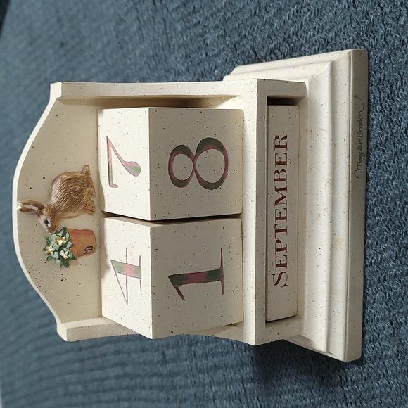 Wooden Block Rabbit Calendar - Picture 1 of 1
